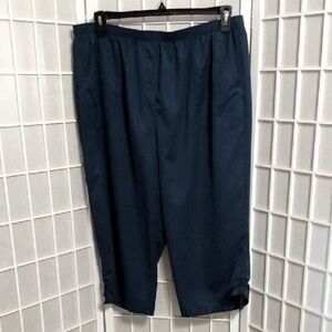 Allison Daley Blue Capri‎ Pants W/ With Comfort Elastic Waistband